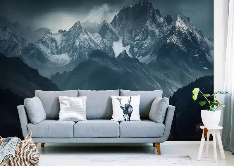 Papier peint Papier peint montagnes grises apportera une dramatique