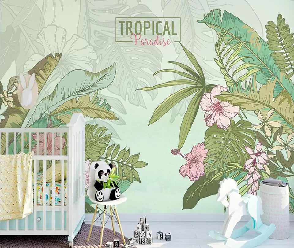 Papier peint Papier peint enfant paradis tropical tropical luxuriant apporte