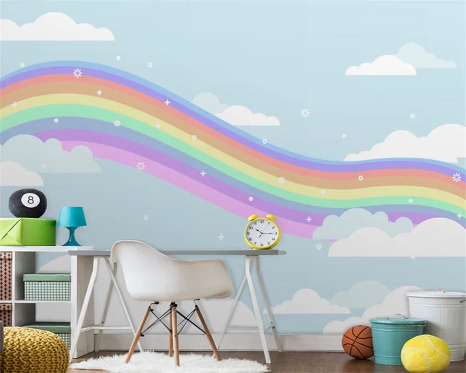 Papier peint Papier peint arc en ciel apporte une pastel