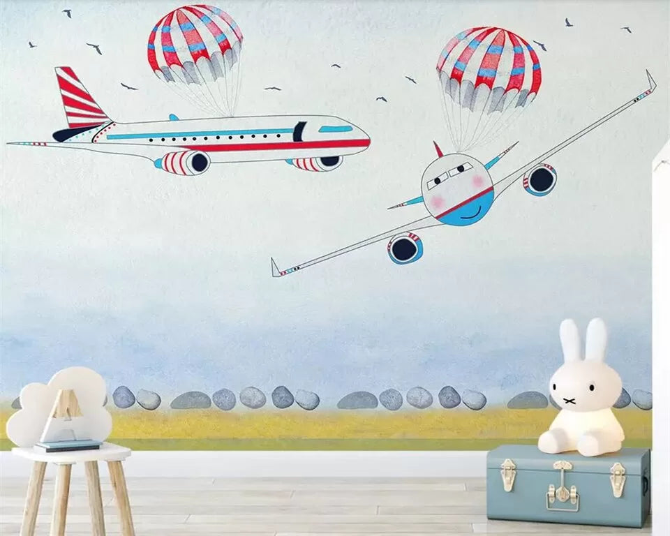 Papier peint Papier peint enfant avions apportera une vives,