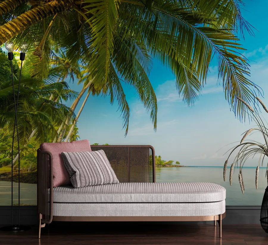 Papier peint Papier peint cocotier bord de mer de plage relaxante