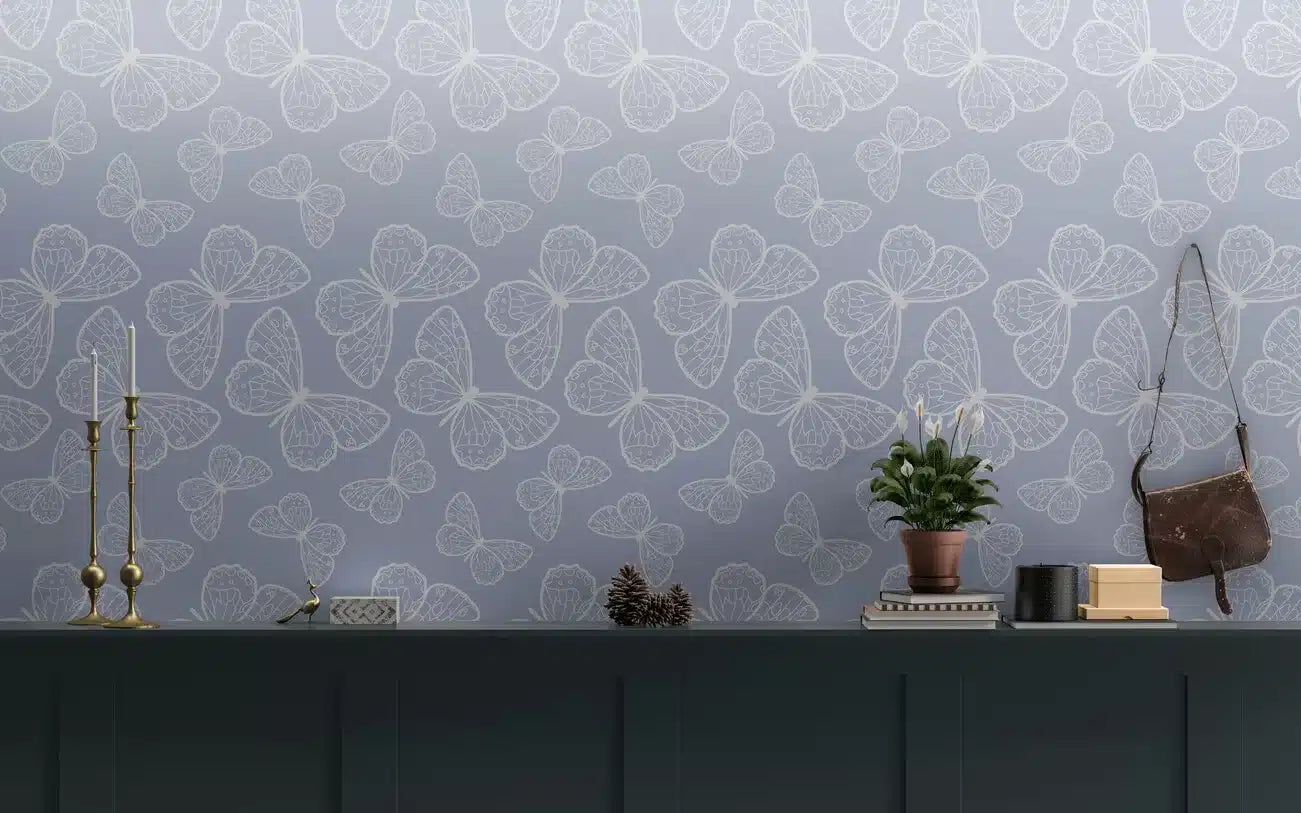 Papier peint Papier peint papillons blancs délicat de apportera