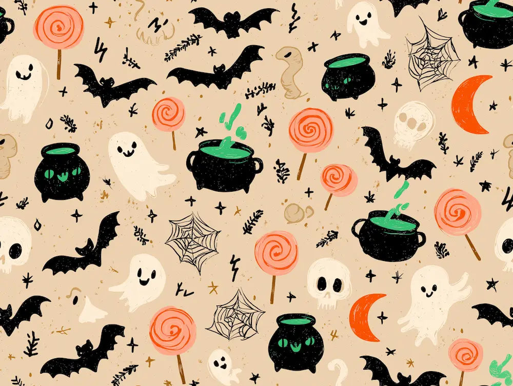 Motif Tapisserie Murale Halloween