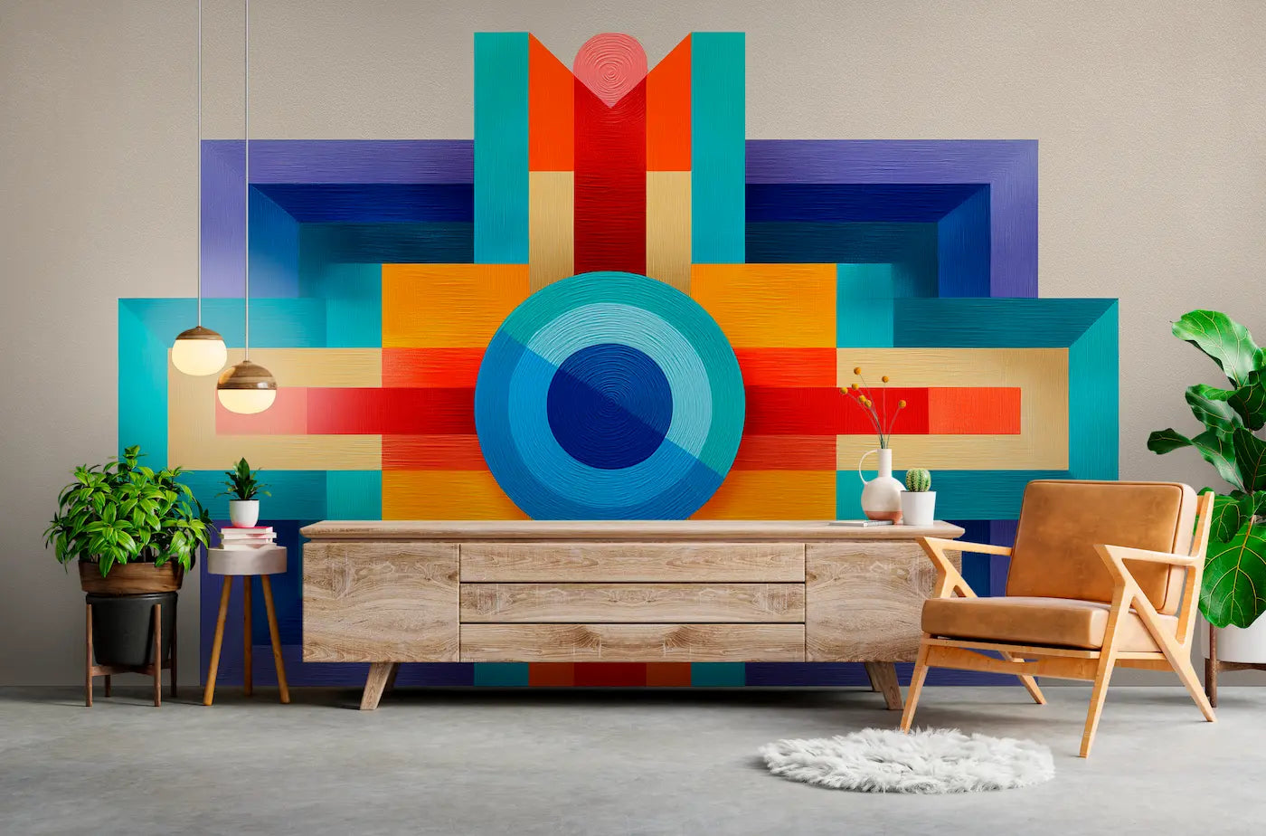 Papier peint inspiration Chakana Céleste