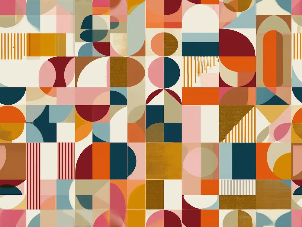 Motif papier peint bauhaus