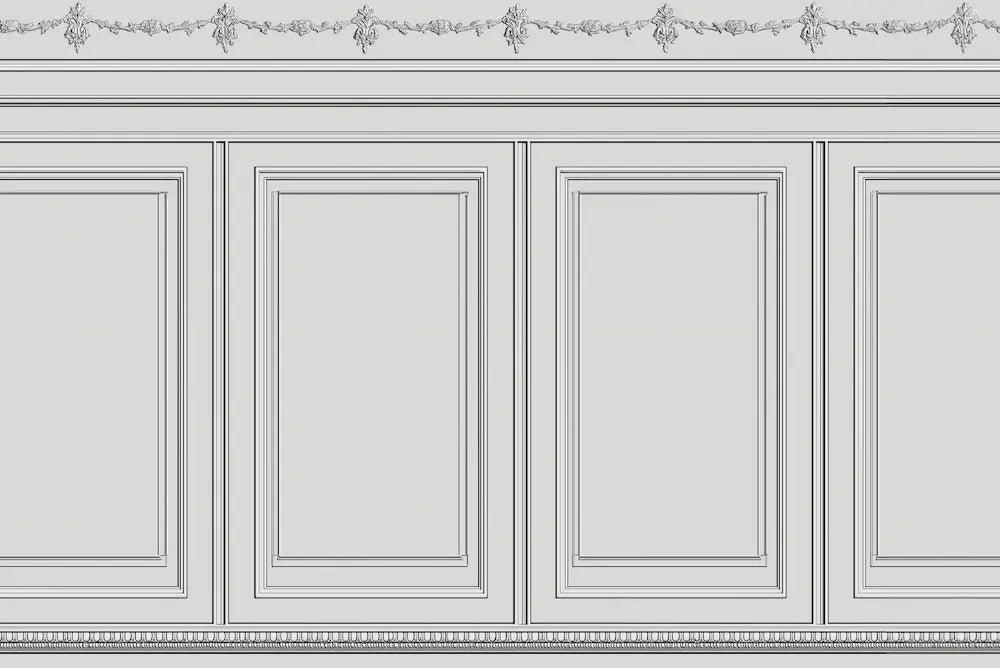 Motif papier peint boiseries haussmann