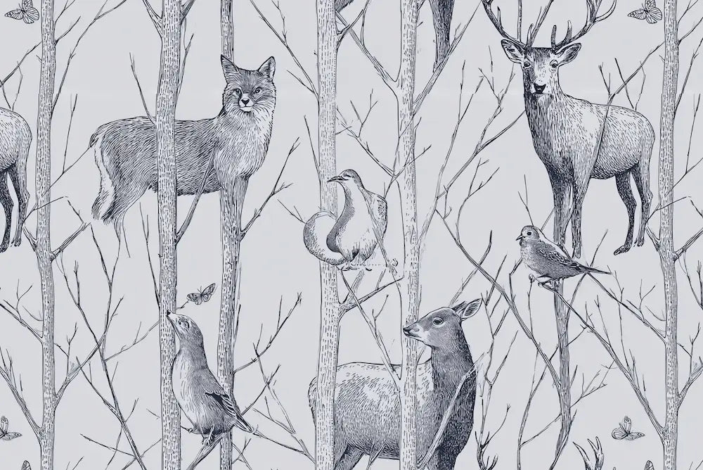 Motif papier peint chasse