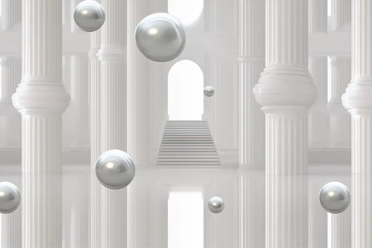 Motif papier peint colonne