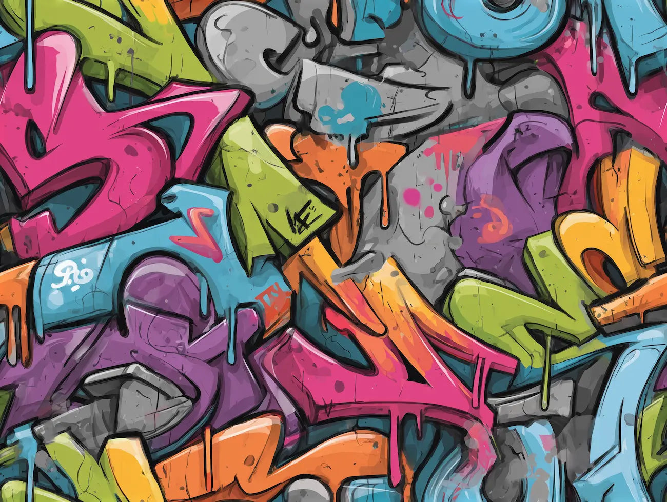 Motif papier peint graffiti new york