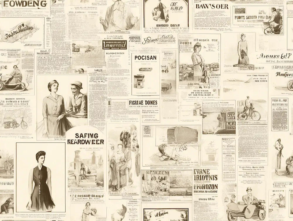 Motif papier peint journal