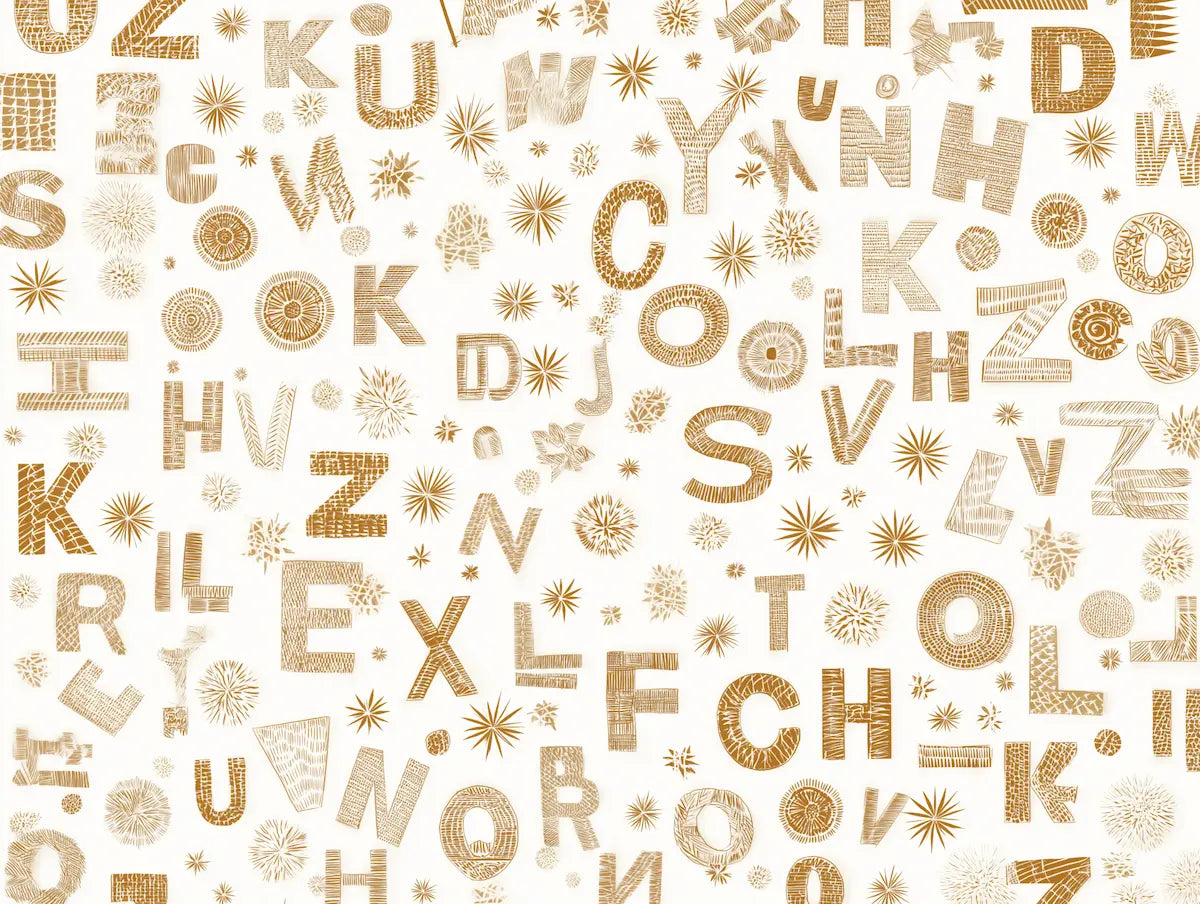 Motif papier peint mot