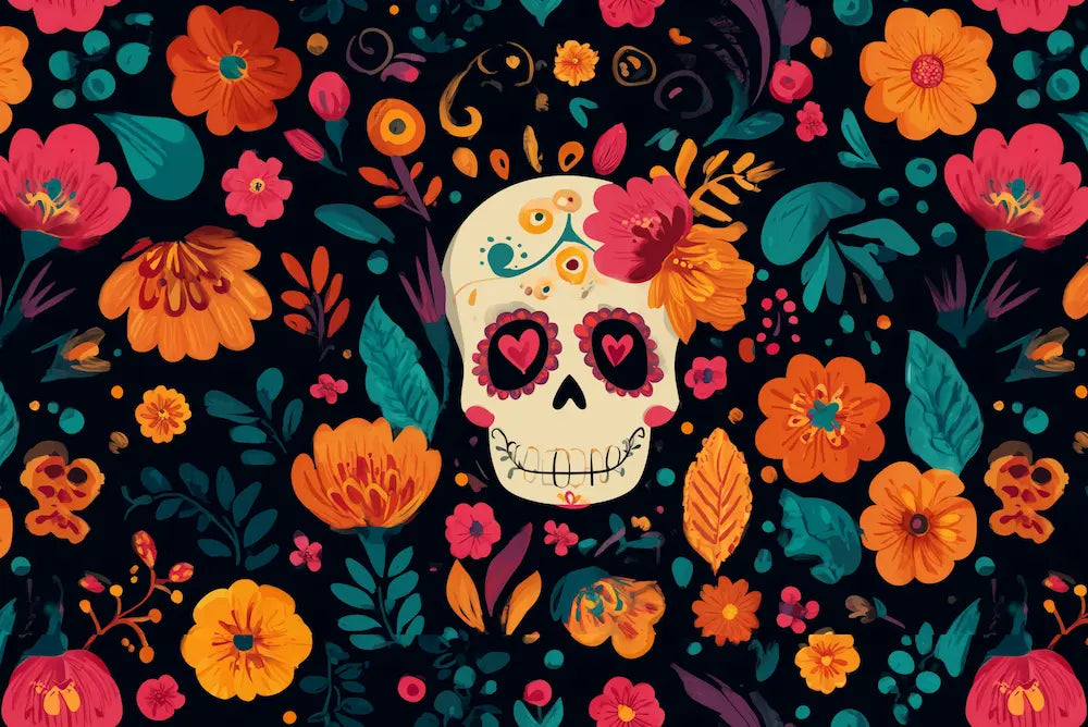 Motif tenture murale mexicaine