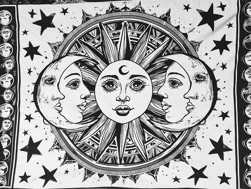 Motif tenture murale soleil