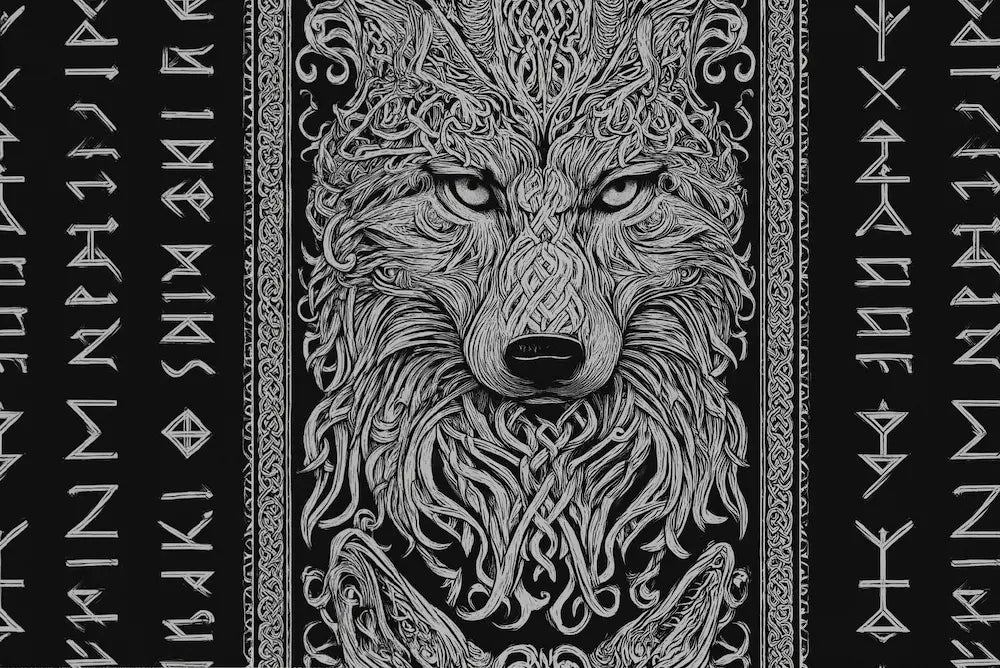 Motif tenture murale viking