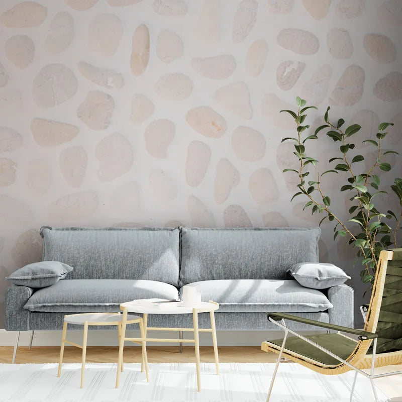 Papier peint Papier peint galet rose de galets apporte