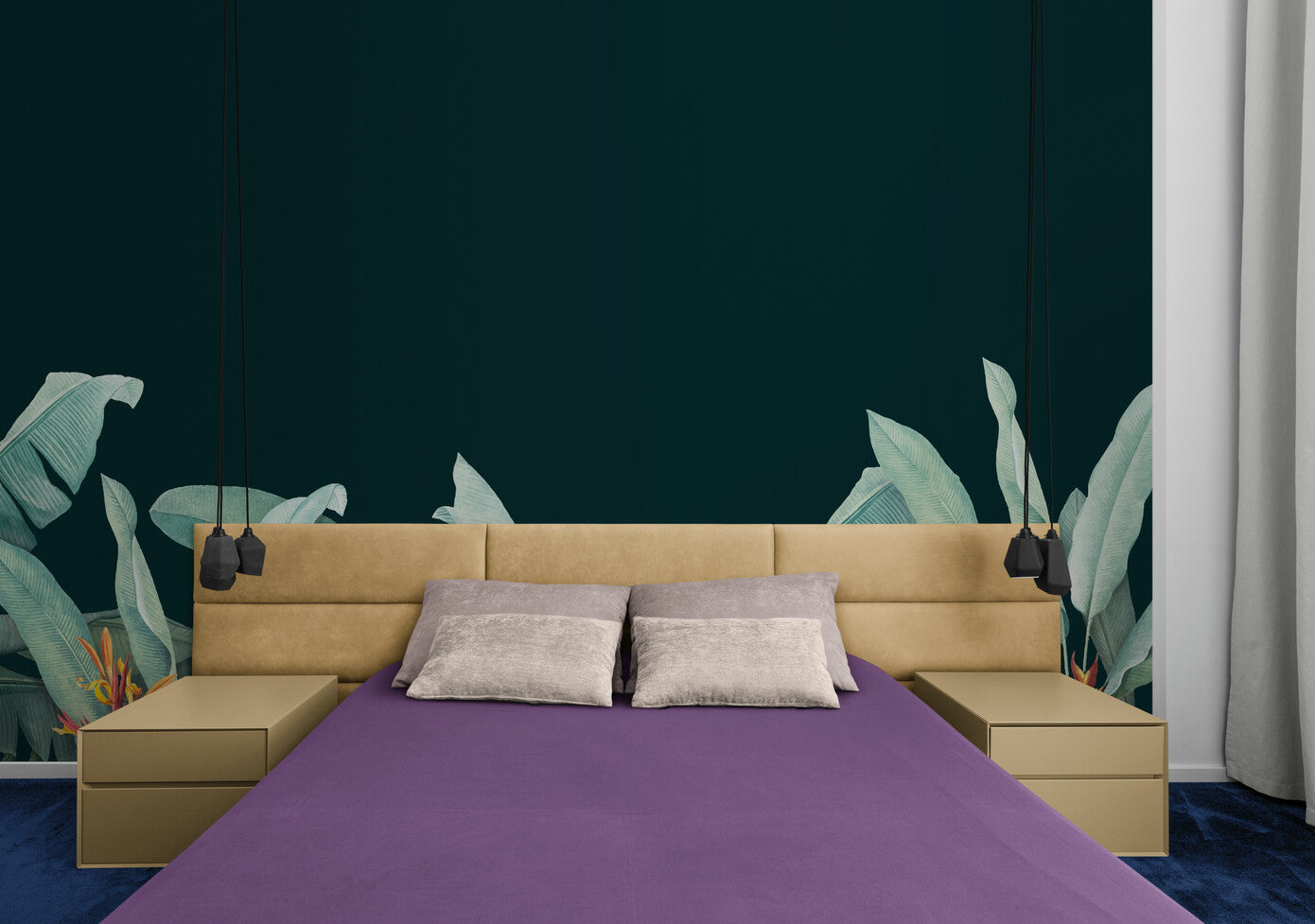 Papier peint Papier peint feuillage vert tropical tropical luxuriant, exotique
