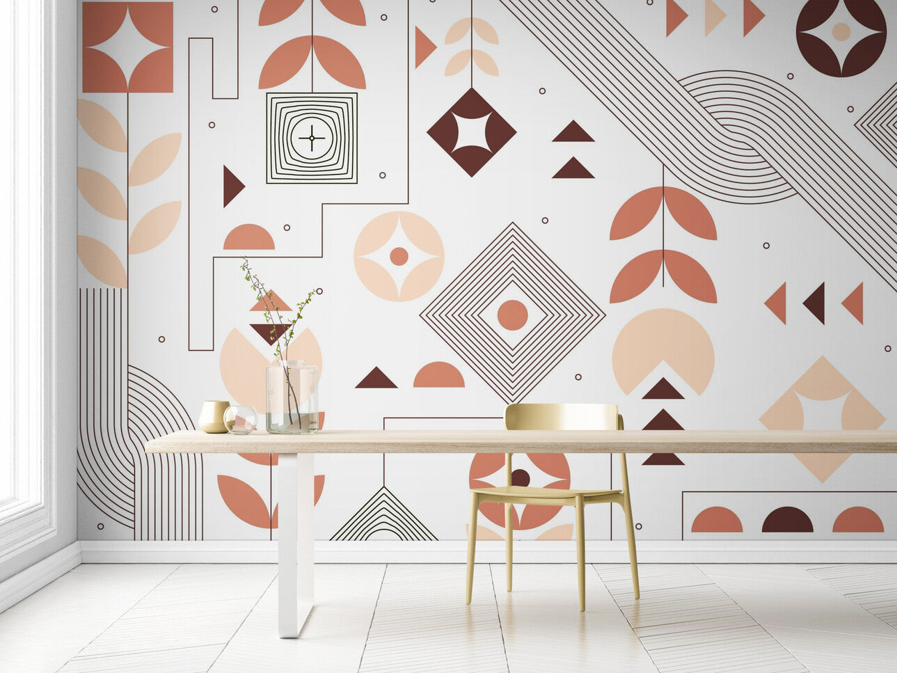 Papier peint Papier peint scandinave géométrique géométrique abstrait, scandinave,