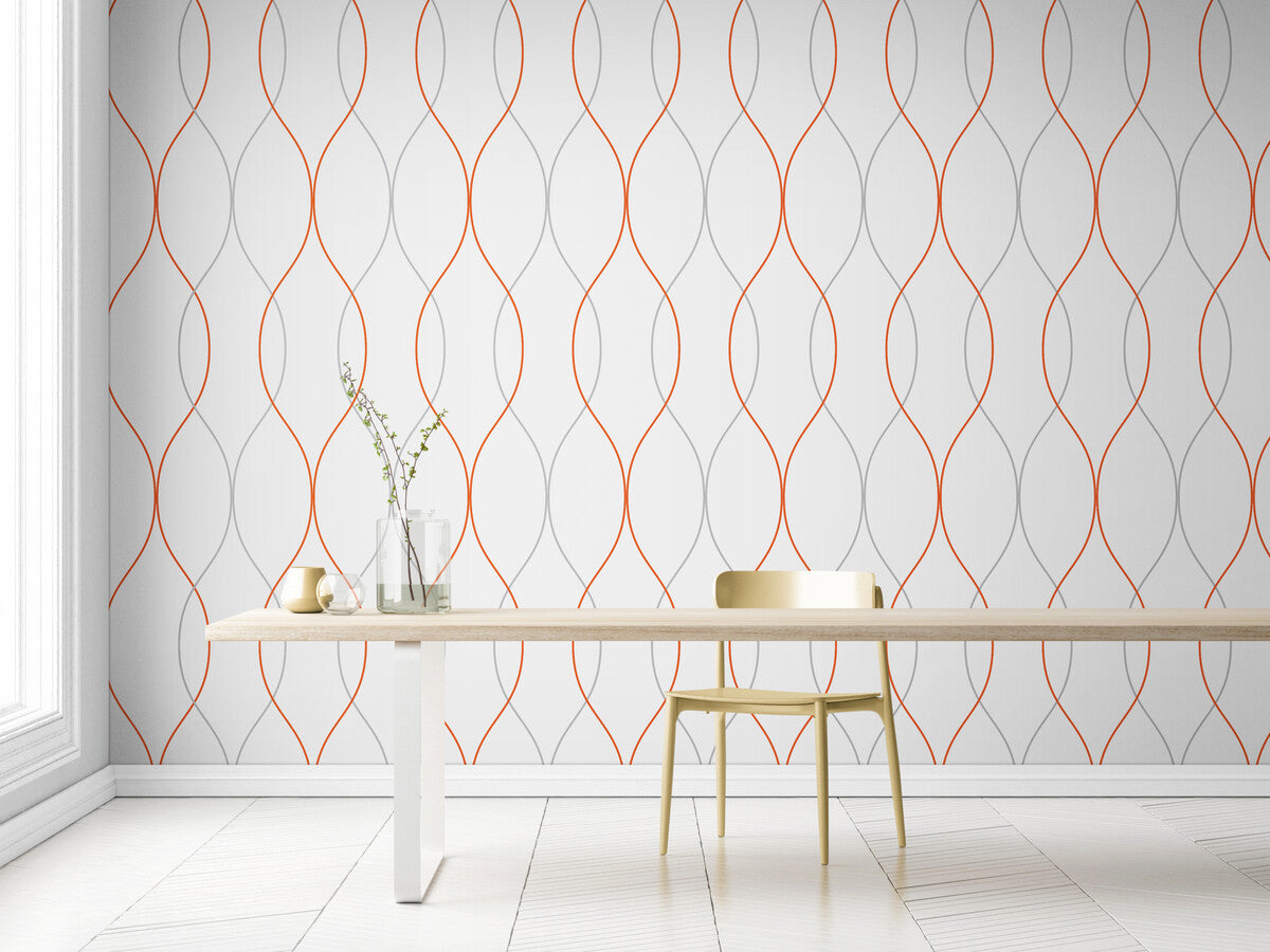 Papier peint Papier peint motifs linéaire abstrait de scandinave,