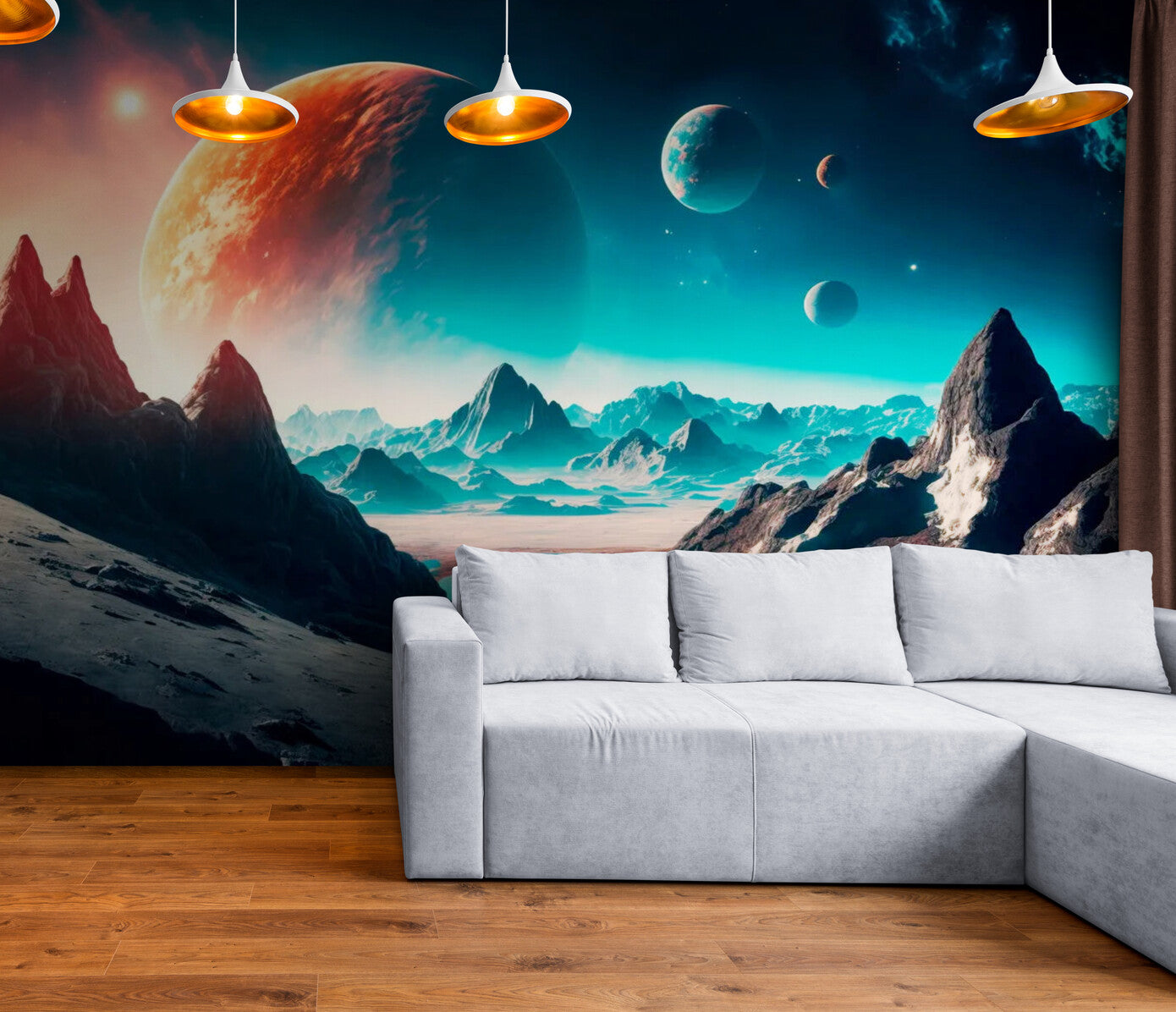 Papier peint Papier peint panoramique monde lointain offre une futuriste
