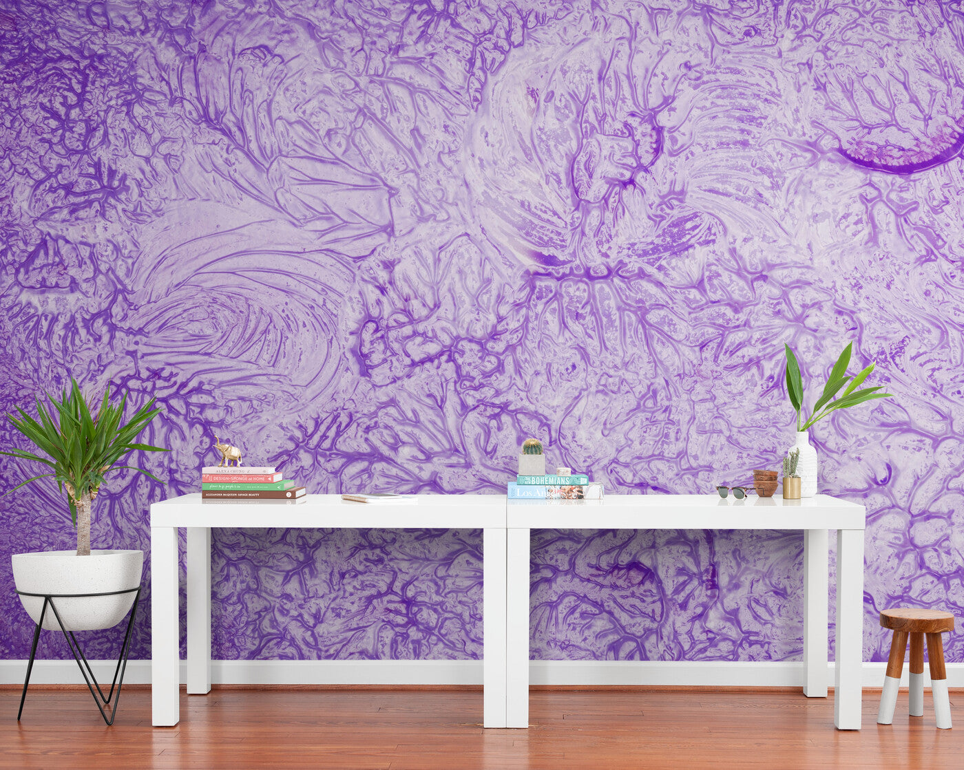 Papier peint Papier peint vintage violet abstrait et artistique