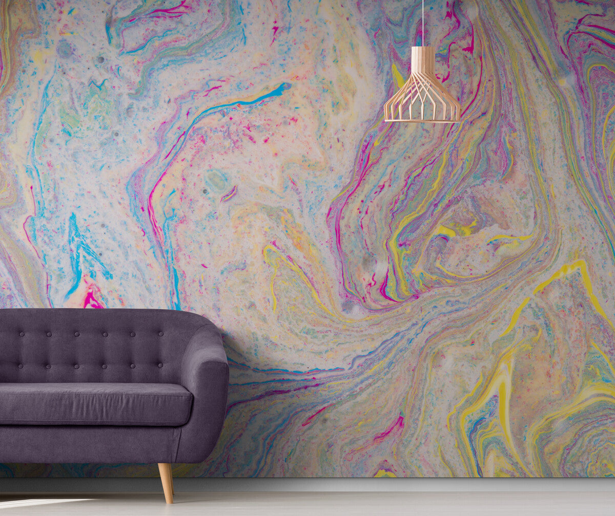 Papier peint Papier peint marbre multicolore abstrait aux contemporain