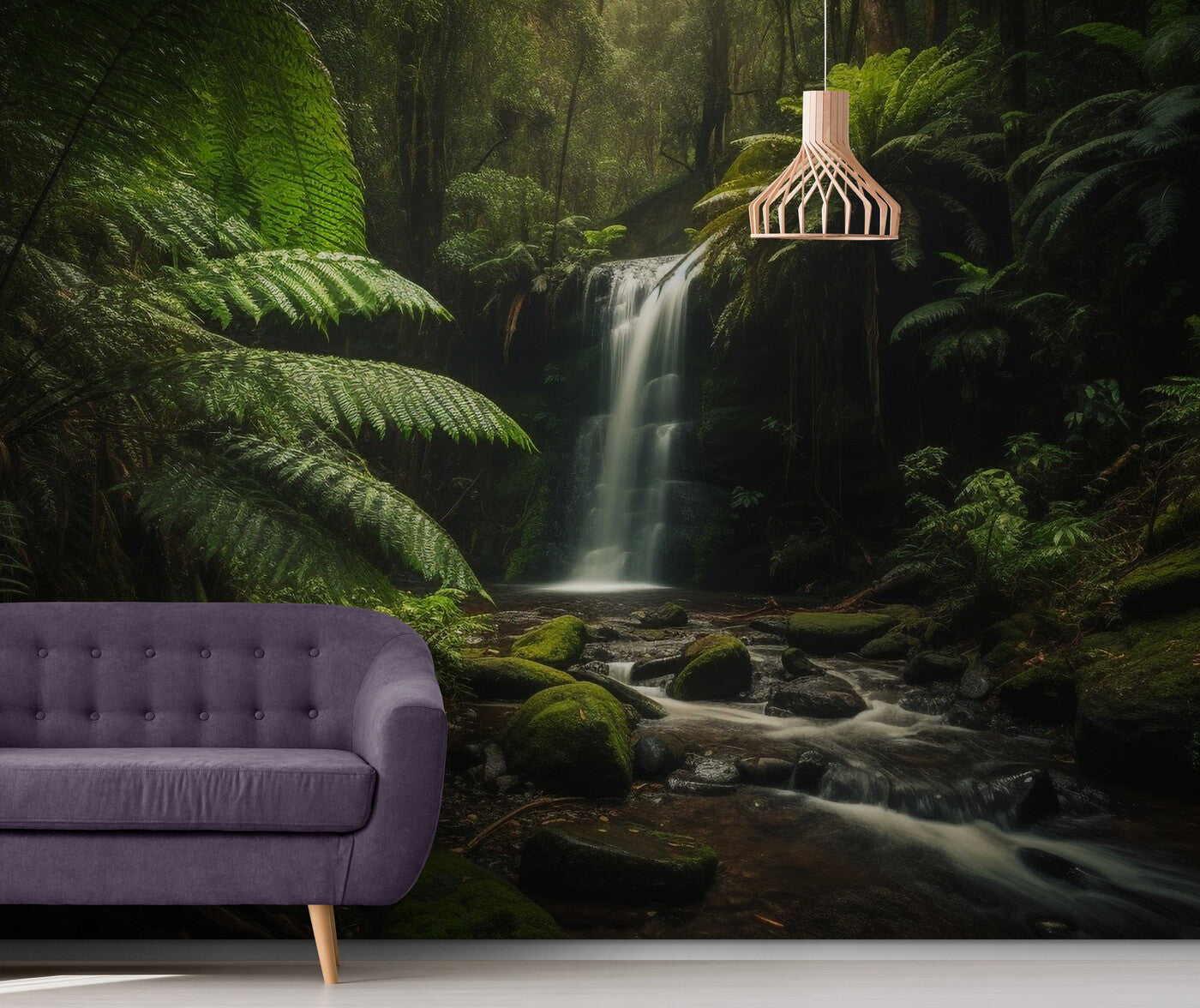Papier peint Papier peint paysage forêt tropicale offre une immersive