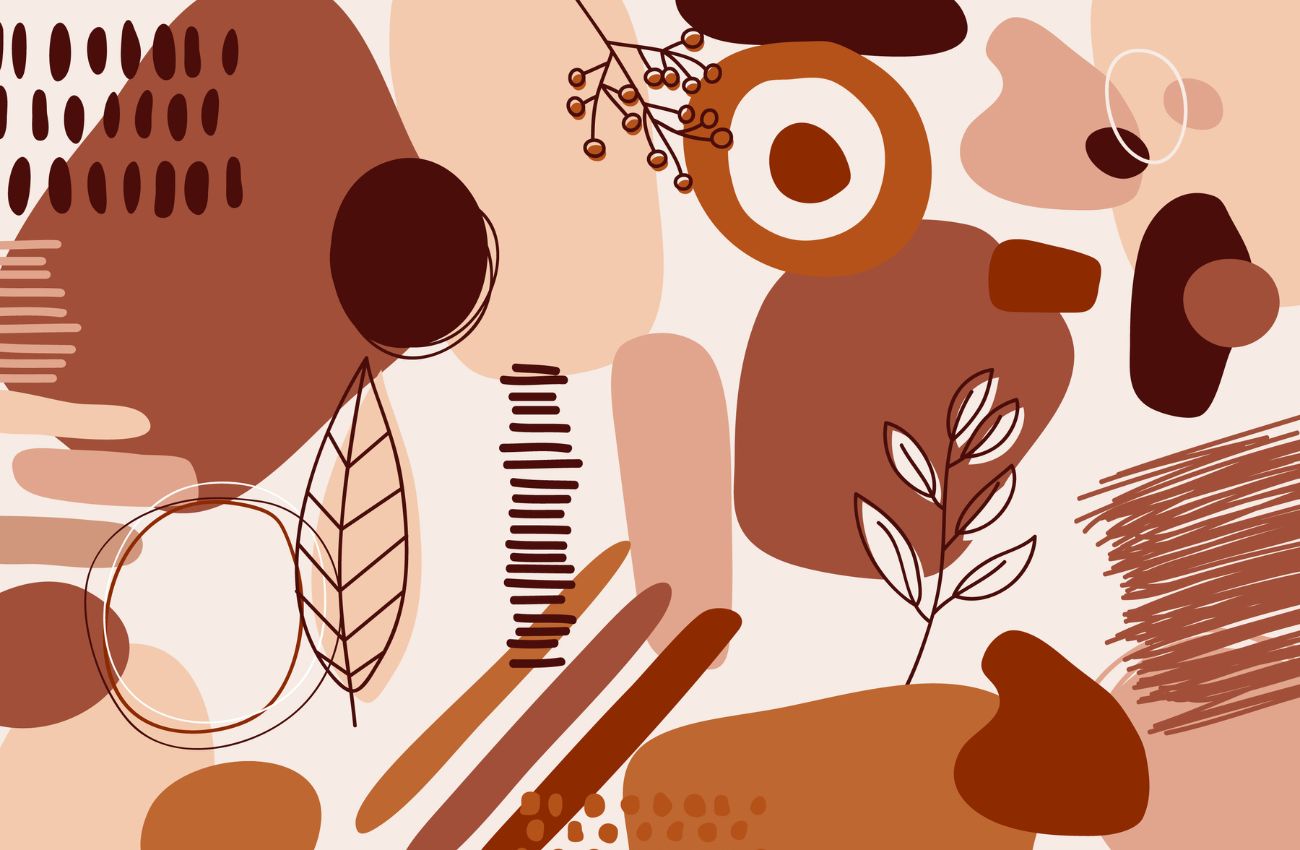 Papier peint abstrait terracotta