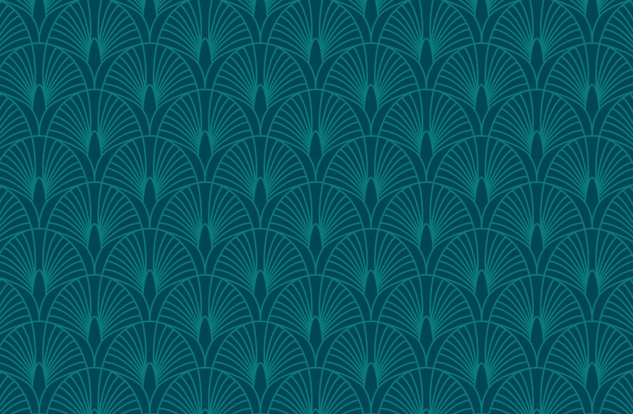 Papier peint Papier peint art déco bleu canard géométrique répétitif apporte