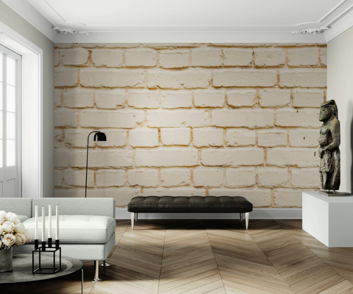 Papier peint Papier peint brique beige de briques de