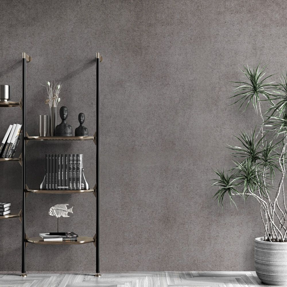 Papier peint couloir gris