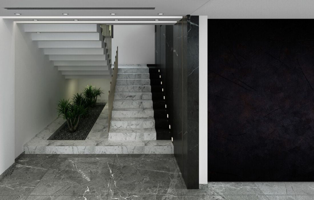 Papier peint Papier peint couloir sombre inspiré de italien.