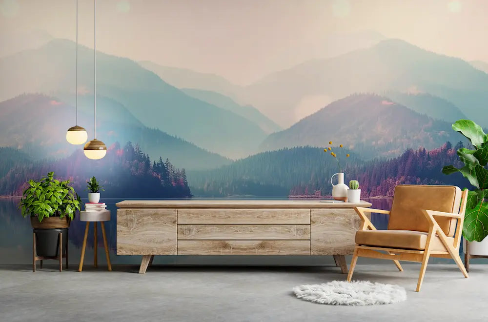 papier peint brume matinale