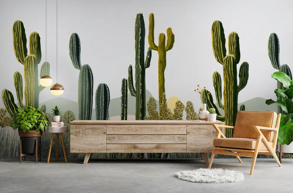 papier peint cactus