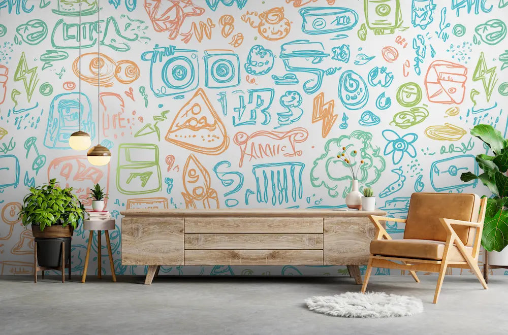 papier peint keith haring