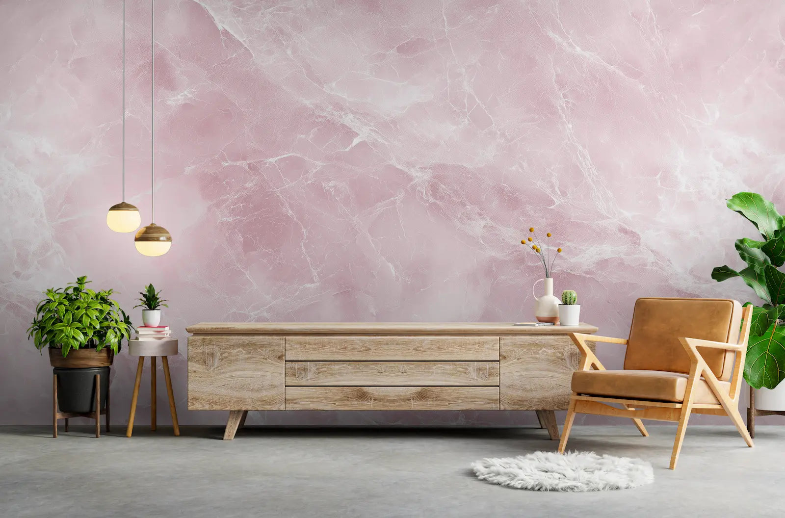 papier peint marbre rose