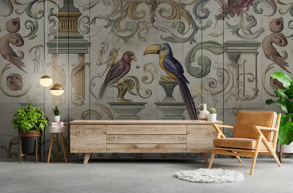 papier peint panoramique ancien