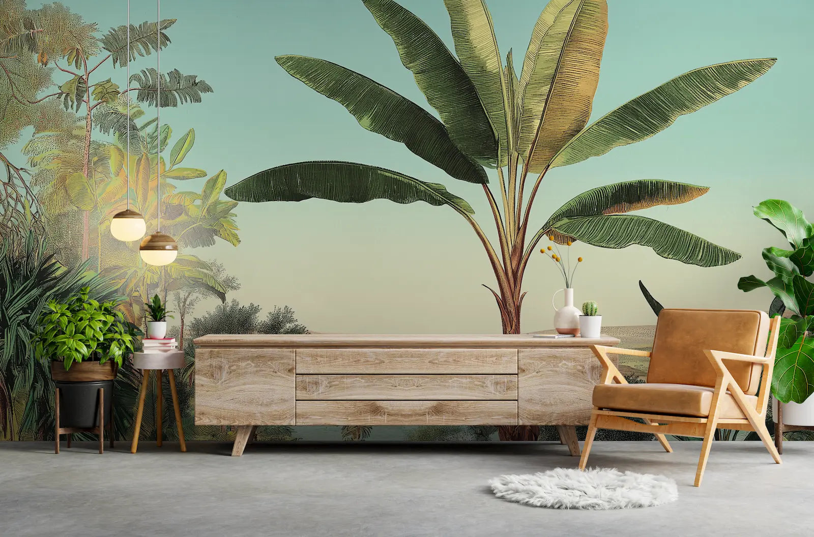 papier peint panoramique oasis