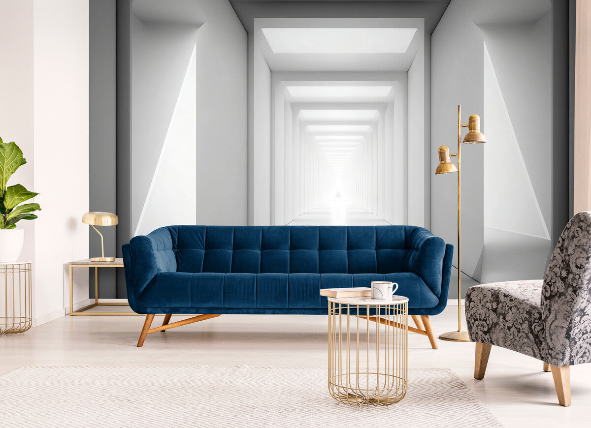 Papier peint Papier peint 3D couloir blanc géométrique et contemporain,