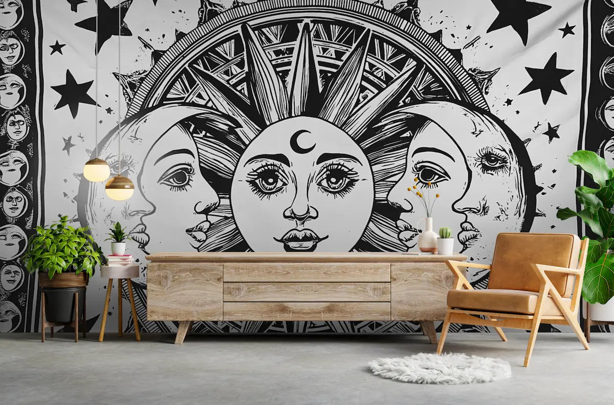 tenture murale soleil