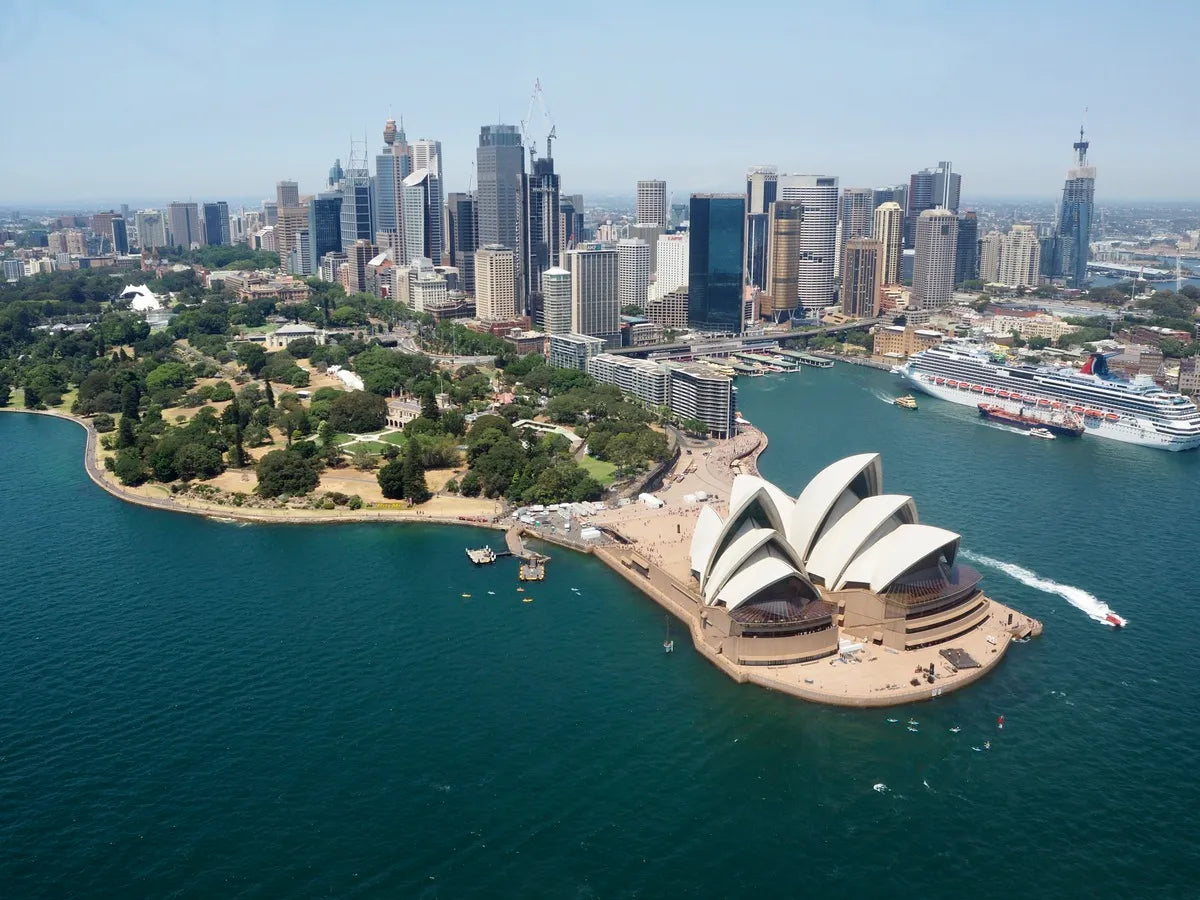 Papier peint opéra de Sydney vue du ciel