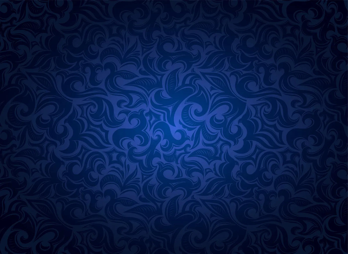 Papier peint vintage royal bleu