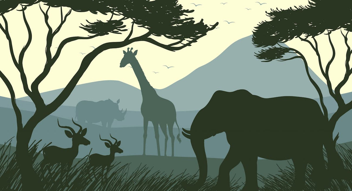 Papier peint animaux tropicaux