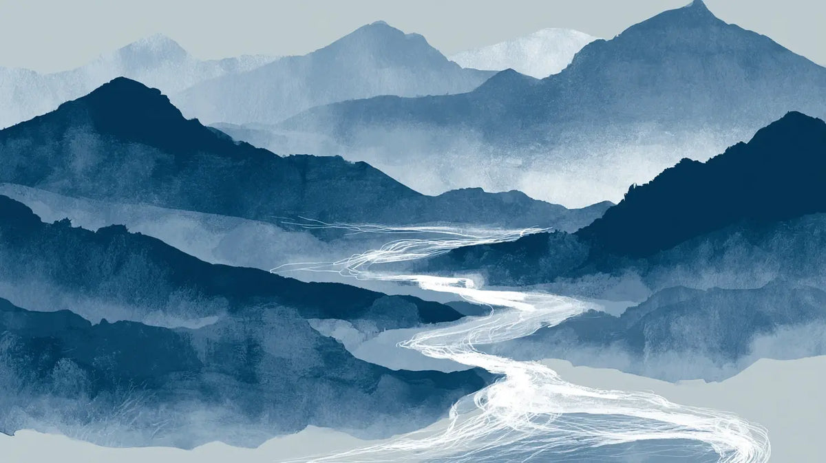 Papier peint montagnes abstraites