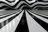 Papier peint noir et blanc illusion d'optique