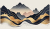 Papier peint japonais montagnes abstraites