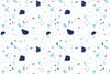 Papier peint terrazzo bleu