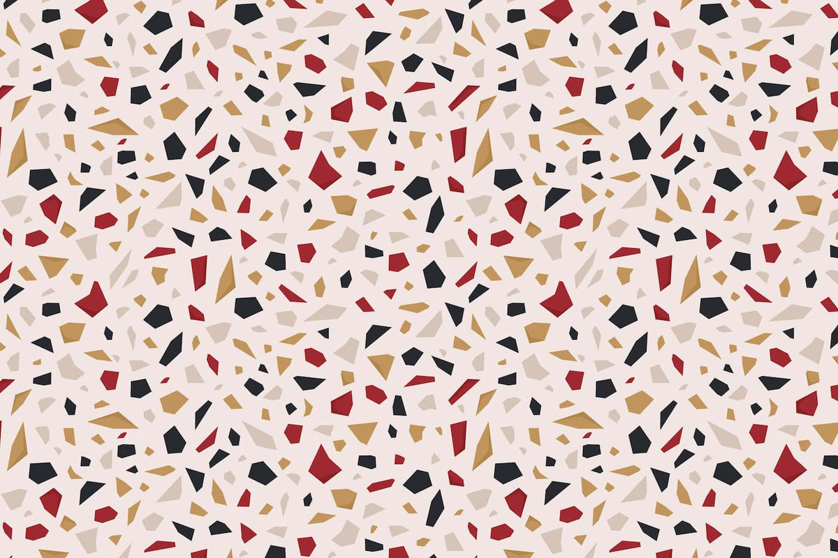 Papier peint géométrique terrazzo