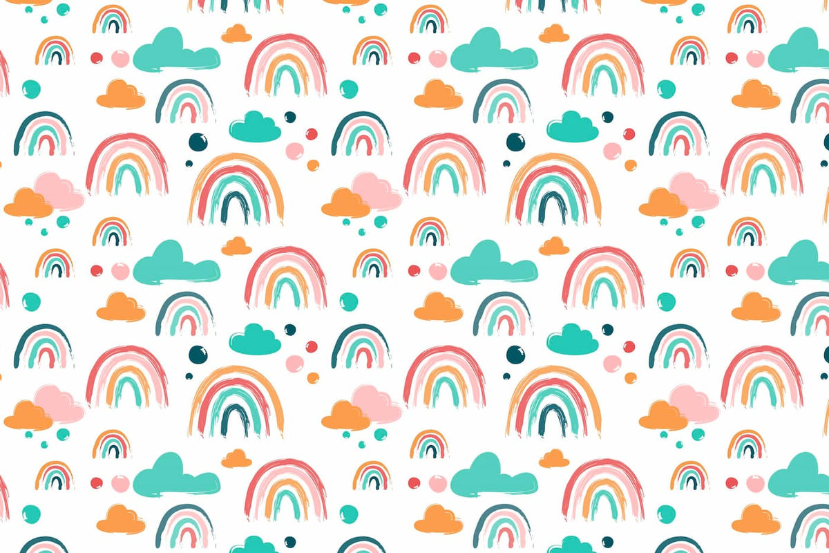 Papier peint arc en ciel enfant