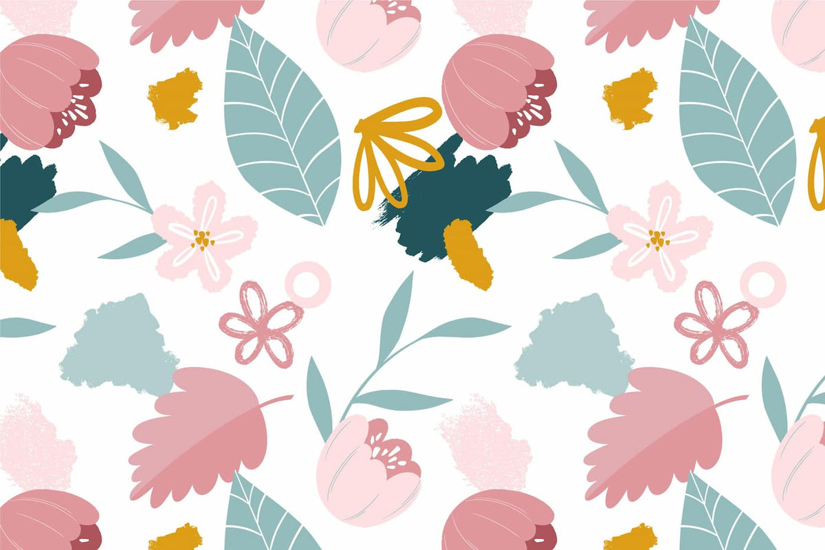 Papier peint fleuri enfant