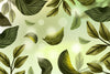 Papier peint feuilles vertes